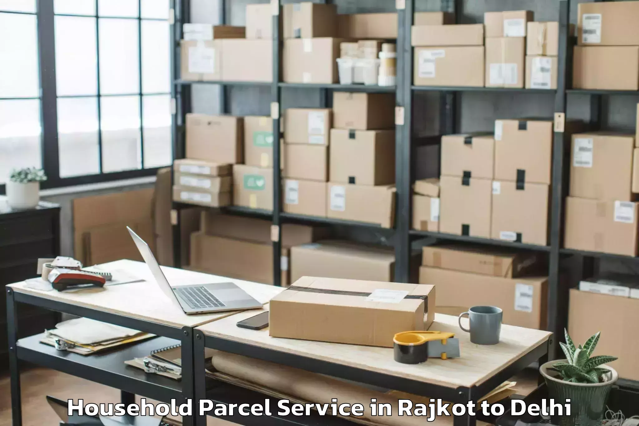 Book Rajkot to Garhi Household Parcel